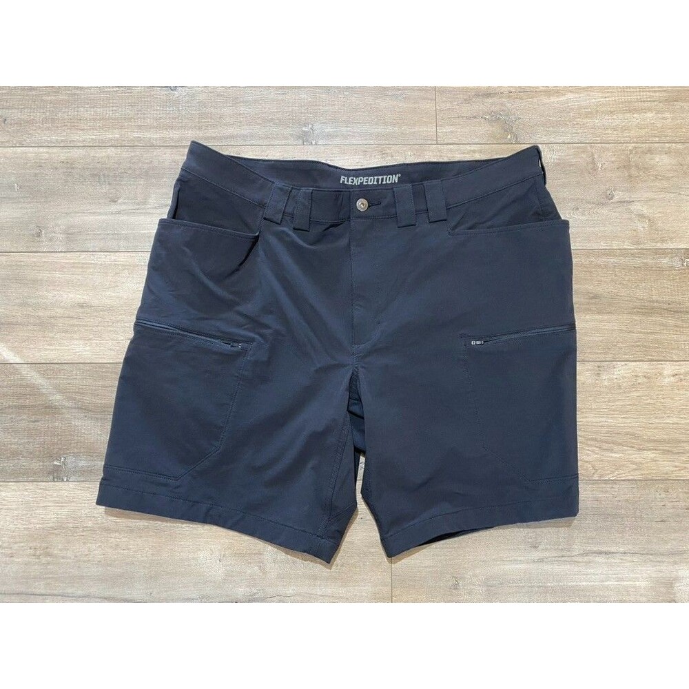Duluth Trading Flexpedition Shorts Mens 42 Black Nylon 9" Hiking Cargo Outdoor